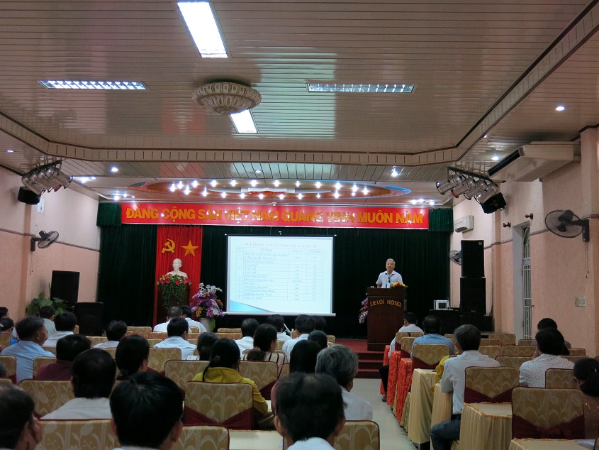 Ông Lê Quang Hùng - Giám đốc Sở Y tế phát biểu trong buổi Hội nghị
