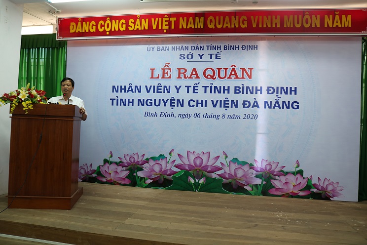 Ông Nguyễn Tuấn Thanh, Phó Chủ tịch UBND tỉnh phát biểu tại Lễ ra quân. (ảnh Thu Hiền)