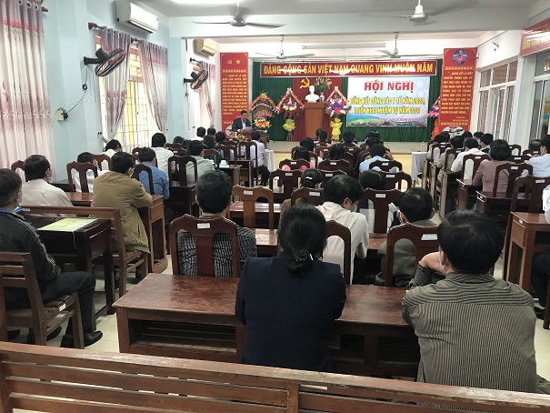 Bs. Võ Văn Chí – Giám đốc Trung tâm y tế huyện Phù Cát phát biểu khai mạc Hội nghị.