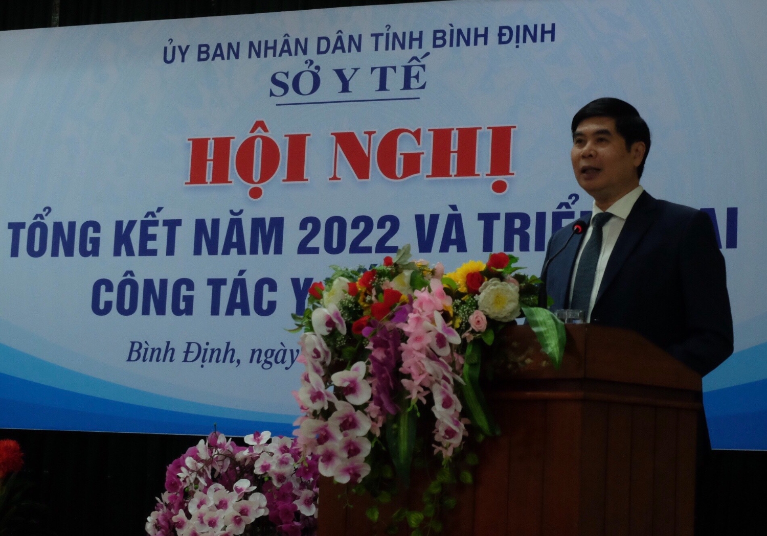 Phó Chủ tịch UBND tỉnh Lâm Hải Giang phát biểu chỉ đạo tại Hội nghị. (Ảnh: Thu Hiền)
