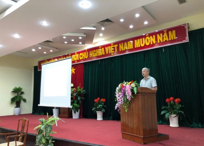 Đồng Chí Lê Quang Hùng, Tỉnh ủy viên, Bí thư Đảng ủy, Giám đốc Sở Y tế phát biểu khai mạc Hội nghị (Ảnh Thu Hiền)