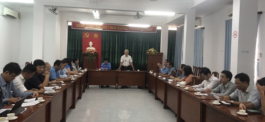 Quang cảnh buổi làm thăm và làm việc của Đoàn công tác Sở Y tế tỉnh Lâm Đồng tại Sở Y tế Bình Định (Ảnh : Thu Phương)